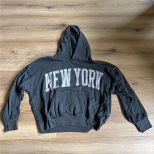 New York Black Hoodie Sweater